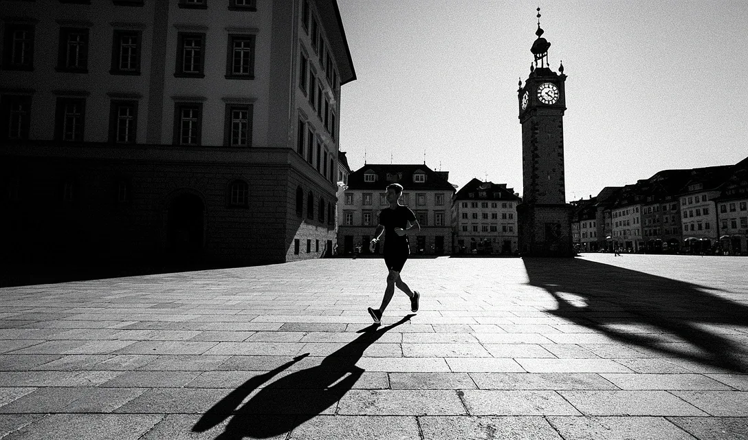 Abstrakte Darstellung von Zeit und Schatten